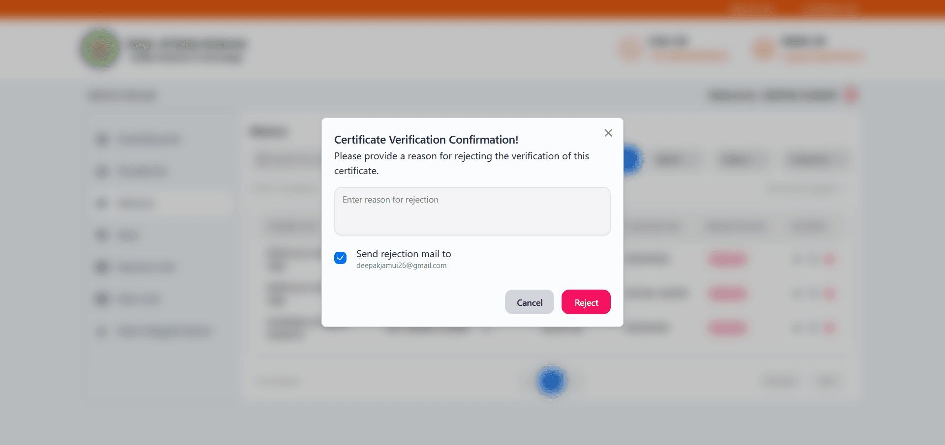 Admin - Moocs Reject